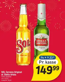 Fakta Tyskland SOL Cerveza Original el. Stella Artois tilbud