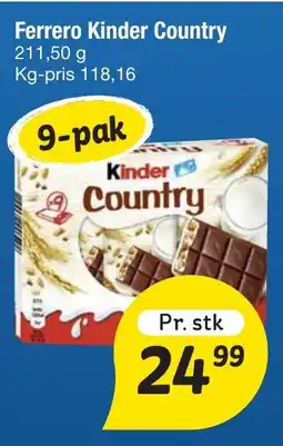 Fakta Tyskland Ferrero Kinder Country tilbud