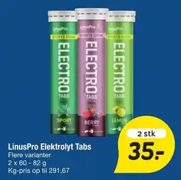 Fakta Tyskland LinusPro Elektrolyt Tabs tilbud