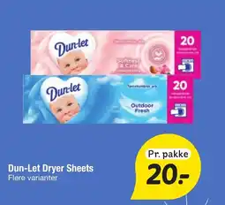 Fakta Tyskland Dun-Let Dryer Sheets tilbud
