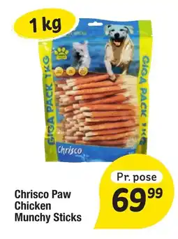 Fakta Tyskland Chrisco Paw Chicken Munchy Sticks tilbud