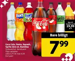 Løvbjerg Coca Cola, Fanta, Squash, Sprite Zero el. Ramlösa tilbud