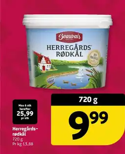 Løvbjerg Beauvais Herregårds rødkål tilbud