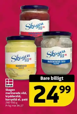 Løvbjerg Skagen marinerede sild, kryddersild, karrysild el. paté tilbud