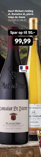 Løvbjerg Henri Ehrhart riesling el. Domaine st. pierre cotes du rhone tilbud