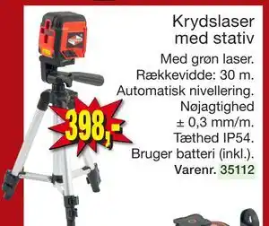 Harald Nyborg Krydslaser med stativ tilbud