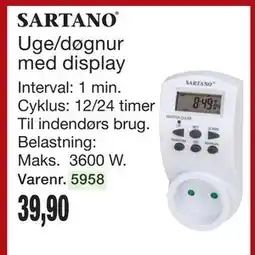 Harald Nyborg Uge/døgnur med display tilbud