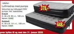 Harald Nyborg Luftmadras med pumpe tilbud
