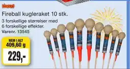 Harald Nyborg Fireball kugleraket 10 stk tilbud