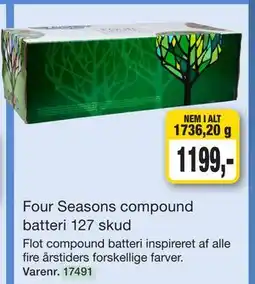 Harald Nyborg Four Seasons compound batteri 127 skud tilbud