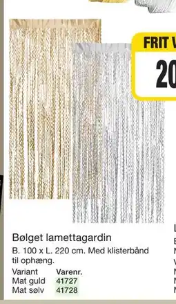 Harald Nyborg Bølget lamettagardin tilbud