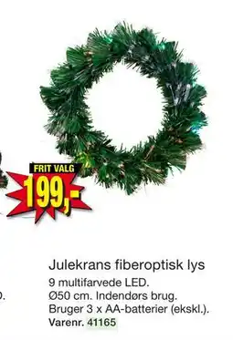 Harald Nyborg Julekrans fiberoptisk lys tilbud