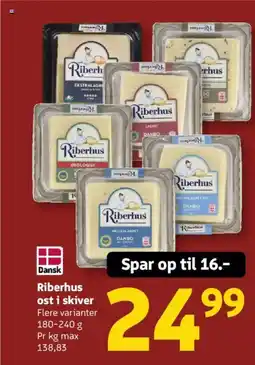 Løvbjerg Dansk Riberhus ost i skiver tilbud