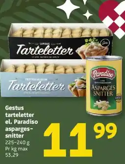 Løvbjerg Gestus tarteletter el. Paradiso asparges- snitter tilbud