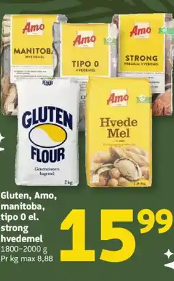 Løvbjerg Gluten, Amo, manitoba, tipo 0 el.strong hvedemel tilbud