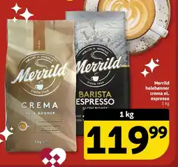 Løvbjerg Merrild helebønner crema el. espresso tilbud
