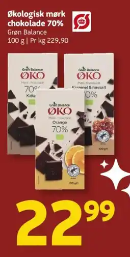 Løvbjerg Økologisk mørk chokolade 70% tilbud