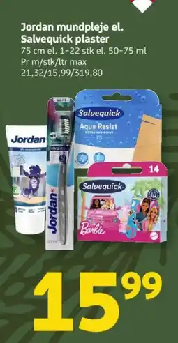 Løvbjerg Jordan mundpleje el. Salvequick plaster tilbud