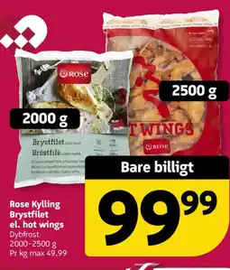 Løvbjerg Rose Kylling Brystfilet el. hot wings tilbud
