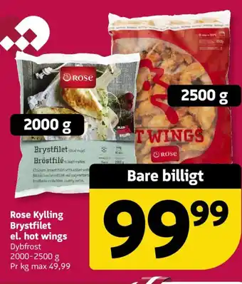Rose Kylling Brystfilet el. hot wings
