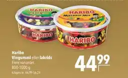 Citti Haribo Vingummi eller lakrids tilbud