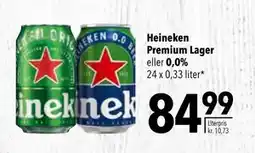 Citti Heineken Premium Lager eller 0,0% tilbud