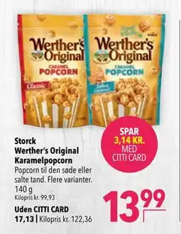Citti Storck Werther’s Original Karamelpopcorn tilbud