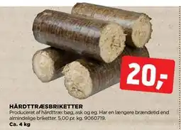jem & fix HÅRDTTRÆSBRIKETTER tilbud
