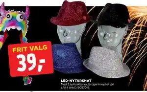 jem & fix LED-NYTÅRSHAT tilbud