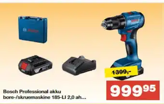 Bosch Professional akku bore-/skruemaskine 185-LI 2,0 ah