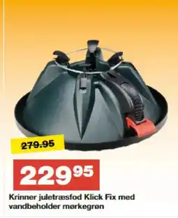 Bauhaus Krinner juletræsfod Klick Fix med vandbeholder mørkegrøn tilbud