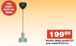 Bauhaus Nordlux Matis pendel E27 grøn metal tilbud