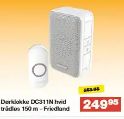 Bauhaus Dørklokke DC311N hvid trådløs 150 m - Friedland tilbud