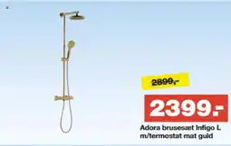Bauhaus Adora brusesæt Infigo L m/termostat mat guld tilbud