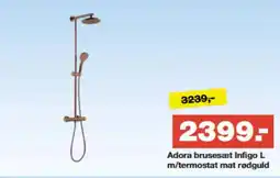 Bauhaus Adora brusesæt Infigo L m/termostat mat rødguld tilbud