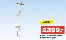 Bauhaus Adora brusesæt Infigo L m/termostat guld tilbud