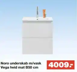 Bauhaus Noro underskab m/vask Vega hvid mat B50 cm tilbud