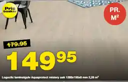 Bauhaus Logoclic laminatgulv Aquaprotect mistery oak 1288x195x8 mm 2,26 m² tilbud