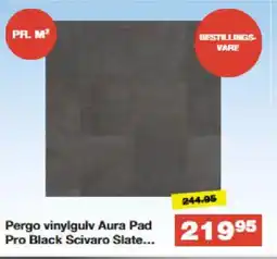 Bauhaus Pergo vinylgulv Aura Pad Pro Black Scivaro Slate tilbud