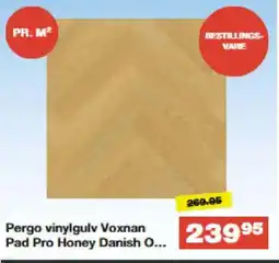Bauhaus Pergo vinylgulv Voxnan Pad Pro Honey Danish Oak tilbud