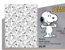 Citti Peanuts Decke Snoopy tilbud