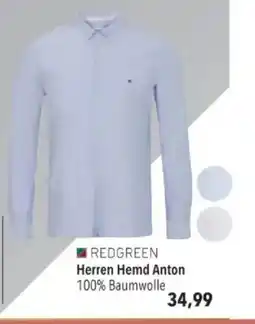 Citti REDGREEN Herren Hemd Anton 100% Baumwolle tilbud
