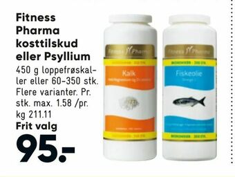 Bilka Fitness Pharma kosttilskud eller Psyllium tilbud