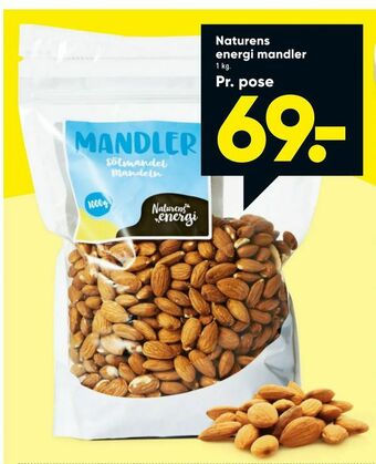 Bilka Naturens energi mandler tilbud