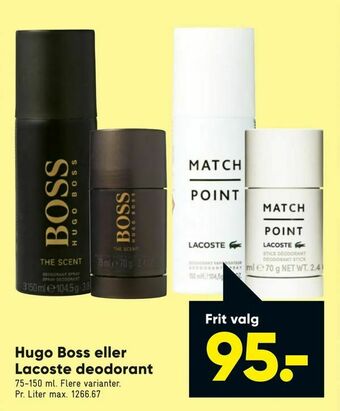 Bilka Hugo Boss eller Lacoste deodorant tilbud
