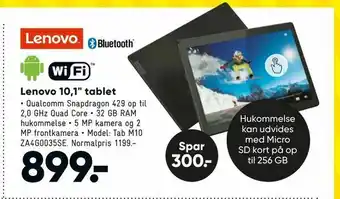 Bilka Lenovo 10,1" tablet tilbud