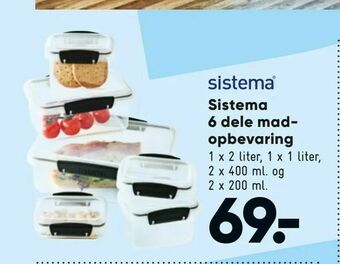 Bilka Sistema 6 dele madopbevaring tilbud
