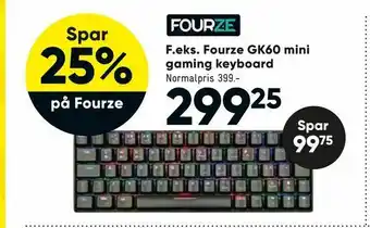Bilka Fourze GK60 mini gaming keyboard tilbud