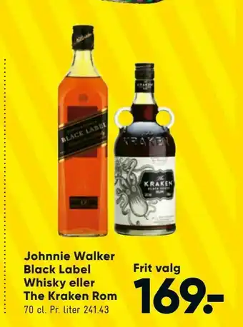 Johnnie Walker Black Label Whisky eller The Kraken Rom