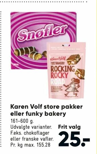 Bilka Karen Volf store pakker eller funky bakery tilbud